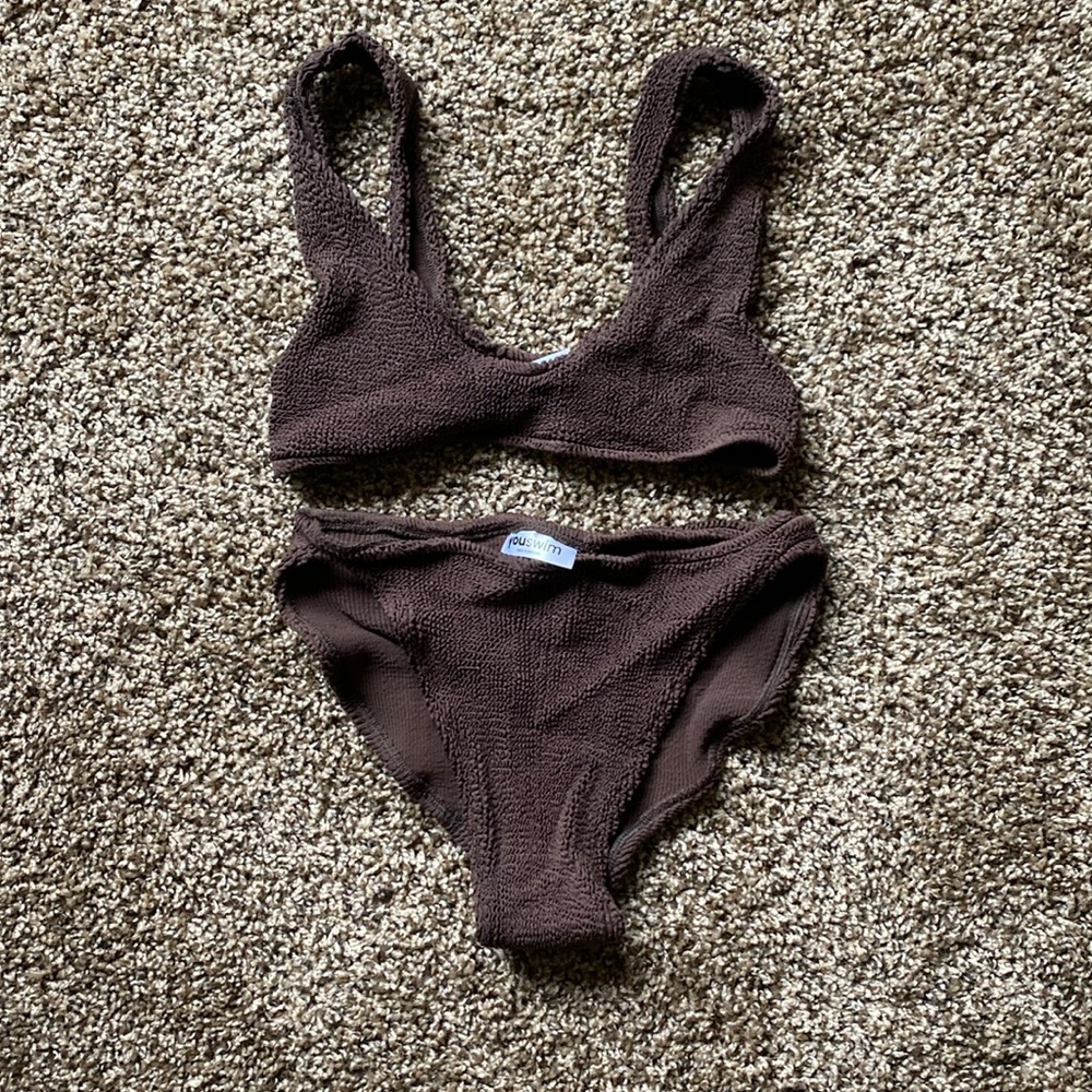 YOUSWIM EVA TWO PIECE BIKINI SWIM SUIT STANDARD WAIST ESPRESSO